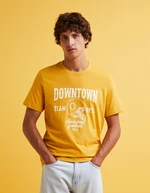 Žlté pánske tričko Celio Feklyn