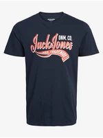 Dark Blue Jack & Jones Logo T-Shirt - Boys