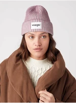 Women's White and Purple Ribbed Winter Hat Wrangler - Women