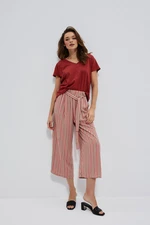 Striped viscose trousers