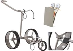 Jucad Junior Steel 3-Wheel Deluxe SET Silver Manuální golfové vozíky