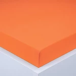Napínacia plachta na posteľ jersey EXCLUSIVE oranžová 160 x 200 cm