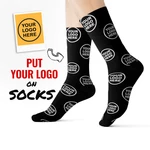Customized Business Logo Socks Men Women Casual Party Wedding Socks Picture Text Personalized Harajuku Long Socks