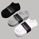 5 Pairs Unisex Socks Low Cut Breathable Business Boat Sock Solid Color Comfortable Ankle Casual White Black Summer Men Business