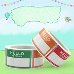 200pcs "Hello My Name Is" Name Tag Labels Color Name Stickers Personalized Signature Design School Office Baby Newborn Name Tag
