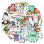 50PCS Cartoon Nurse Stickers Pretty Angel in White Stickers DIY Mobile Phone Scrapbook Decorative Stickers