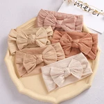 1Pcs Newborn Baby Headband for Girls Elastic Knit Children Turban Baby Bows Soft Nylon Cute Kids Headwear Hair Accessories