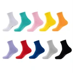 Solid Color Four Seasons Women's Socks Middle Tube Socks Candy Sock Sport Socks Cotton Comfortable Home Running Sock