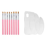 3 Pcs Acrylic Paint Palette Clear Art Palette & 8 Pcs Color Paint Pen Set