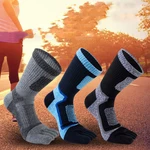 Fashion Soft Warm Split-toed Socks Thick Trendy Sport Patchwork Color Five Finger Socks Middle Tube Hosiery Cotton Men Socks