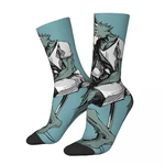 Hip Hop Vintage Regoshi Wolf Crazy Men's Compression Socks Unisex Beastars Animal Anime Street Style Pattern Printed Crew Sock