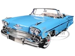 1958 Chevrolet Impala Convertible Light Blue "Timeless Classics" 1/18 Diecast Model Car by Motormax