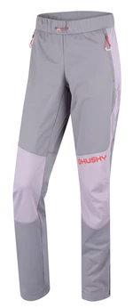 Husky  Kala L purple/grey, L Dámske softshellové nohavice
