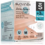 Suavinex Zero Zero Bottle Teat savička na láhev M Medium Flow 0 m+ 2 ks
