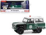 1967 Ford Bronco Green and Black with Tan Top "NYPD (New York City Police Department)" "Hot Pursuit" Series 8 1/24 Diecast Model Car by Greenlight