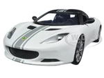 Lotus Evora S Matt White with Black Top and Gray Stripes "Satin Paint" Series 1/24 Diecast Model Car by Motormax