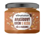 ALLNATURE Arašidový krém s kešu, soľou a karamelom 220 g