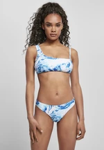 Women's asymmetric tank top bikini ocean white