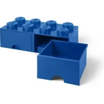LEGO® Úložný box 8 so šuplíkmi 25 x 50 x 18 cm modrý