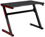 TEMPO KONDELA Herný stôl/ počítačový stôl, čierna/ červená, MACKENZIE 100 cm