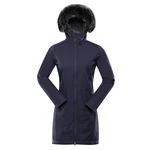 Dark blue women's hooded softshell coat ALPINE PRO IBORA