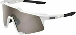 100% Speedcraft Matte White/HiPER Silver Mirror Lens Kerékpáros szemüveg