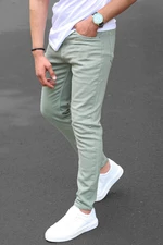 Madmext Men's Green Canvas Slim Fit Pants
