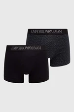 Boxerky Emporio Armani Underwear 2-pack pánské, černá barva