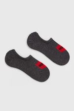 Ponožky HUGO 2-pack pánské, šedá barva, 50468117