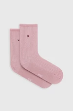 Ponožky Tommy Hilfiger dámske, ružová farba, 701227444