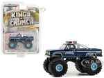 1987 Chevrolet K20 Scottsdale Monster Truck Dark Blue "Enforcer" "Kings of Crunch" Series 14 1/64 Diecast Model Car by Greenlight