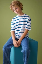 DEFACTO Oversize Fit Embroidered Short Sleeve T-Shirt