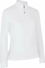 Callaway Womens Solid Sun Protection 1/4 Zip Alb strălucitor M