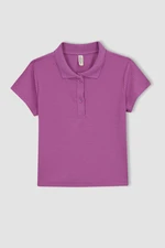 DEFACTO Girl Slim Fit Ribbed Camisole Short Sleeve Polo T-Shirt