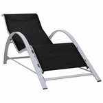 Sunlounger Textilene and Aluminum Black