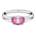 Swarovski Krásný pevný náramek s růžovými krystaly Lucent 5633628 S (5,3 x 4,3 cm)