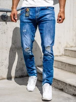 Tmavě modré pánské džíny slim fit Bolf 85005S0