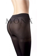 Mona 50 den Micro Push Up plus Punčochové kalhoty 5 grafitová (tmavě šedá)