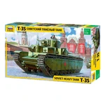 Zvezda Model Kit tank T-35 Heavy Soviet Tank 1:35