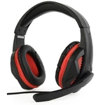 Headset Gembird GHS-03 Gaming (GHS-03) čierny/červený herné slúchadlá cez hlavu • frekvencia 20 Hz až 20 kHz • citlivosť 95 dB • impedancia 32 ohm • 3