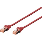 Digitus DK-1644-100/R RJ45 sieťové káble, prepojovacie káble CAT 6 S/FTP 10.00 m červená bez halogénov, krútené páry, s