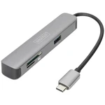 Digitus DA-70891 mini dokovacia stanica Vhodné pre značky: Digitus, univerzálny  integrovaná čítačka kariet