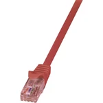 LogiLink CQ2054U RJ45 sieťové káble, prepojovacie káble CAT 6 U/UTP 2.00 m červená samozhášavý, s ochranou 1 ks