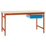 Manuflex BB5231.2001 Kompletný odkladací stolík BASIS stacionárny s melamínovou doskou + jednoduchá zásuvka, š xhxv: 100