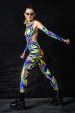 Psychedelic Clothes Women - Rave Catsuit - Rave Bodysuit - Rave Outfit Woman