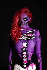 Sexy Halloween Skeleton Bodysuit for Women - Pop Art Skeleton Costume - Halloween 2021