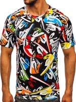 Tricou multicolor cu imprimeu Bolf 14931