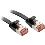 LINDY 47572 RJ45 sieťové káble, prepojovacie káble CAT 6 U/UTP 2.00 m čierna s ochranou 1 ks