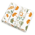 T-TOMI Cloth Diapers Ginkgo Leafs látkové plienky 76x76 cm 4 ks