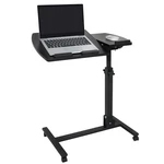 Rolling Laptop Desk Adjustable Laptop Stand Cart Computer Desk Lap Desk Workstation Notebook Cart Over Bed Table